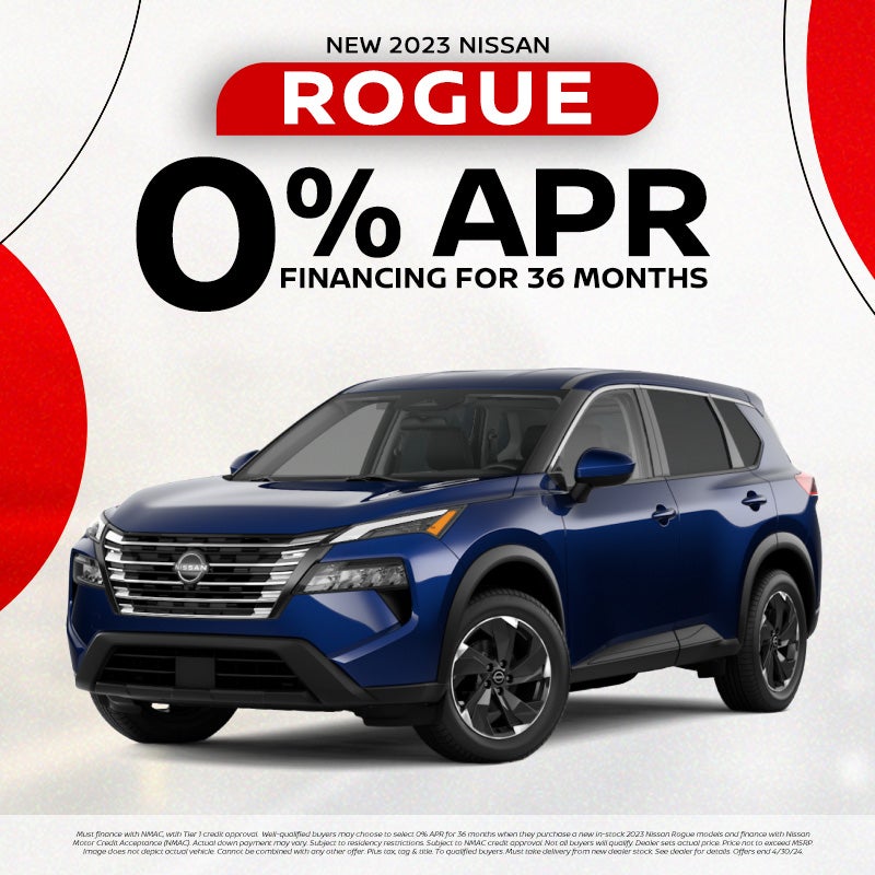 2023 Rogue 0% APR up to 36 months